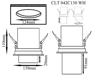 Светодиодный поворотный светильник Crystal Lux CLT 042C130 WH