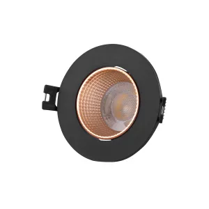 Встраиваемый светильник, IP 20, 10 Вт, GU5.3, LED, черный/бронзовый, пластик