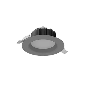 Cветильник светодиодный "ВАРТОН" Downlight круглый встраиваемый 120*65 мм 11W 3000K IP54 RAL7045 серый муар