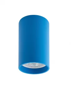 Светильник накладной IP 20, 50 Вт, GU10, голубой, алюминий