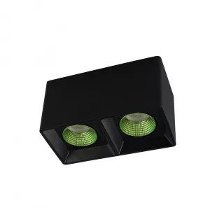 Светильник накладной IP 20, 10 Вт, GU5.3, LED, черный/зеленый, пластик