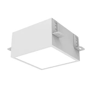 Светодиодный светильник VARTON DL-Grill для потолка Грильято 150х150 мм встраиваемый 15 Вт 4000 K 136х136х75 мм IP40 RAL9003 белый муар