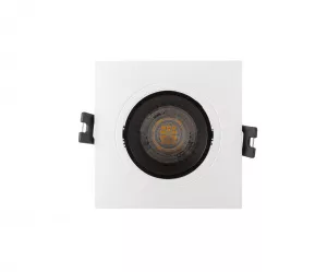 Встраиваемый светильник, IP 20, 10 Вт, GU5.3, LED, белый/черный, пластик