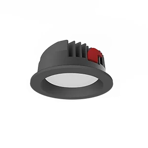 Светильник светодиодный "ВАРТОН" DL-PRO круглый встраиваемый 183*80мм 35W 6500K IP65 диаметр монтажного отверстия 160-175мм черный RAL9005 муар