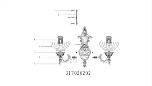 Настенный светильник MW-Light Афродита бронзовый 317020202
