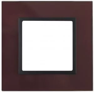 14-5101-25 ЭРА Рамка на 1 пост, стекло, Эра Elegance, бордо+антр (10/50/1800)