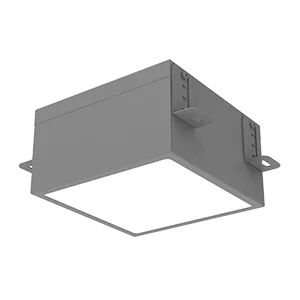 Светодиодный светильник VARTON DL-Grill для потолка Грильято 150х150 мм встраиваемый 18 Вт 3000 К 136х136х80 мм IP54 RAL7045 серый муар диммируемый по протоколу DALI