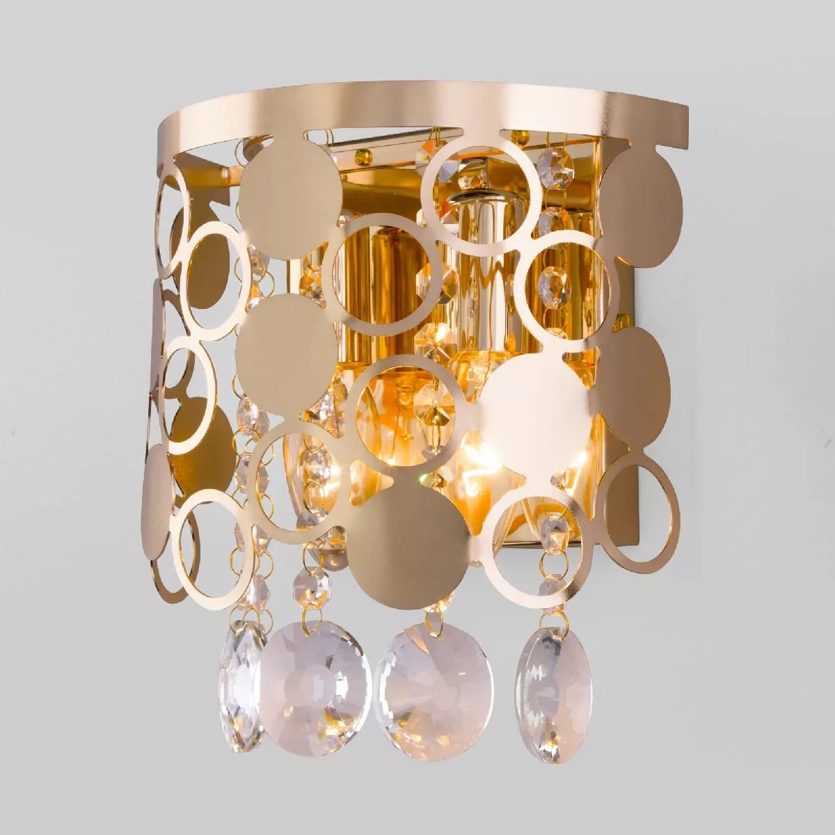 Настенный светильник с хрусталем Eurosvet золото 10114/2