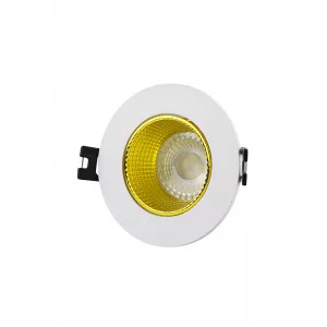 Встраиваемый светильник, IP 20, 10 Вт, GU5.3, LED, белый/желтый, пластик
