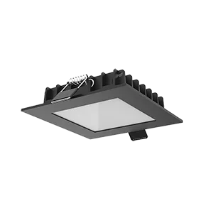 Светильник светодиодный "ВАРТОН" DL-03 квадратный встраиваемый110*110*25 12W 4000K IP54/IP44 RAL9005 черный муар