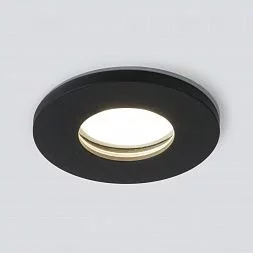 Влагозащищенный точечный светильник 125 MR16 черный матовый Elektrostandard a053360