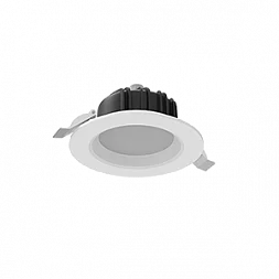 Cветильник светодиодный "ВАРТОН" Downlight круглый встраиваемый 120*65 мм 11W 3000K IP54 RAL9010 белый матовый