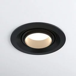 Встраиваемый светодиодный светильник с регулировкой угла освещения 9919 LED 10W 4200K черный Elektrostandard a052458