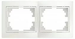 Рамка для розеток и выключателей Intro Plano 1-502-06 на 2 поста горизонтальная, СУ, перламутр