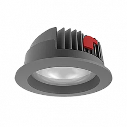 Светильник светодиодный "ВАРТОН" DL-PRO круглый встраиваемый 226*96 52W 4000K IP65 диаметр монтажного отверстия 200-215мм RAL7045 серый муар