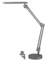 Настольный светильник ЭРА NLED-440-7W-S светодиодный на струбцине и с основанием серебро
