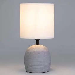 Настольная лампа Rivoli Sheron 7044-501 1 * Е14 40 Вт керамика серая с абажуром