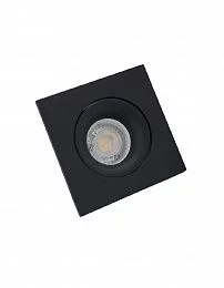 Встраиваемый светильник, IP 20, 50 Вт, GU10, черный, алюминий