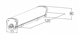 Промышленный светодиодный светильник LGT-Prom-AirTube-20 подвесной монтаж