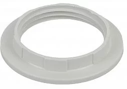 Кольцо для патрона ЭРА E27 пластик, белое