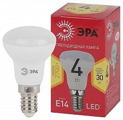 Лампочка светодиодная ЭРА RED LINE LED R39-4W-827-E14 R Е14 / E14 4Вт рефлектор теплый белый свет