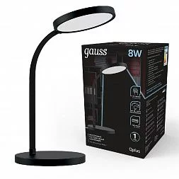 Светильник настольный Gauss Qplus модель GTL503 8W 500lm 4000K 170-265V черный диммируемый USB LED 1