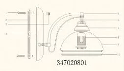 Настенный светильник MW-Light Фелиция бронзовый 347020801