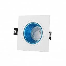 Встраиваемый светильник, IP 20, 10 Вт, GU5.3, LED, белый/голубой, пластик