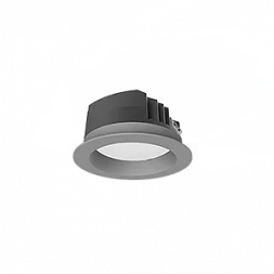 Светильник светодиодный "ВАРТОН" DL-PRO круглый встраиваемый 144*71мм 20W 4000K IP65 диаметр монтажного отверстия 125-135мм серый RAL7045 муар