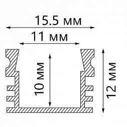 Профиль накладной для светодиодной ленты FERON CAB261