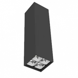 Светодиодный светильник VARTON DL-Box Reflect Multi 2x2 накладной 10 Вт 4000 К 80х80х300 мм RAL9005 черный муар кососвет