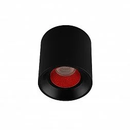 Светильник накладной IP 20, 10 Вт, GU5.3, LED, черный/красный, пластик