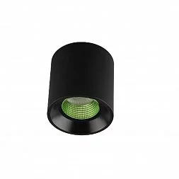 Светильник накладной IP 20, 10 Вт, GU5.3, LED, черный/зеленый, пластик