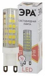 Лампочка светодиодная ЭРА STD LED JCD-7W-CER-827-G9 G9 7Вт керамика капсула теплый белый свет