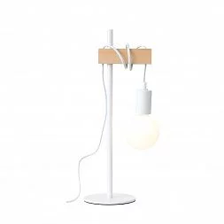Прикроватная лампа Белый, Светлое дерево E27 1*60W BAGETTI SL1142.504.01