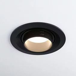 Встраиваемый светодиодный светильник с регулировкой угла освещения 9919 LED 10W 4200K черный Elektrostandard a052458