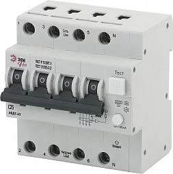 Автоматический выключатель дифференциального тока ЭРА PRO NO-902-18 АВДТ 63 3P+N C25 100мА тип A