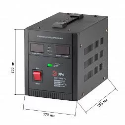 СНПТ-2000-РЦ ЭРА Стабилизатор напряжения переносной, ц.д., 90-260В/220В, 2000ВА (4/80)