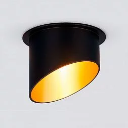 Встраиваемый точечный светильник 7005 MR16 BK/GD черный/золото Elektrostandard a040980