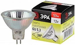 Лампочка галогенная ЭРА GU5.3-MR16-50W-12V-CL GU5.3 50 Вт софит теплый белый свет