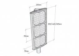 Светодиодный уличный консольный светильник UniLED S, 160 Вт