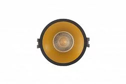 Встраиваемый светильник, IP 20, 10 Вт, GU5.3, LED, черный/золотой, пластик