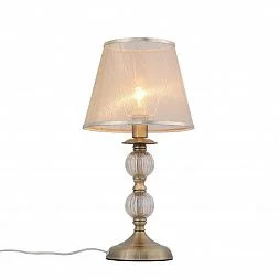 Прикроватная лампа Бронза, Прозрачный/Бежевый, Бронза E14 1*40W GRAZIA SL185.304.01