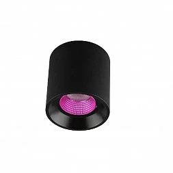 Светильник накладной IP 20, 10 Вт, GU5.3, LED, черный/розовый, пластик