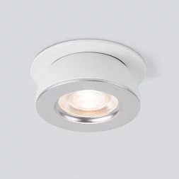 Встраиваемый точечный светодиодный светильник Pruno 25080/LED 8W 4200К белый/серебро Elektrostandard a060946