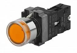 Кнопка управления ЭРА BBT50-BW-K05E LAY5-BW3561 с подсветкой желтый 1з