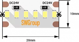 Лента светодиодная  2A300 SWG 2A300-24-19.2-W (SWG2A300-24-19.2-W)