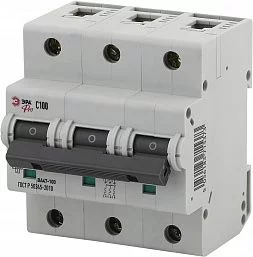 Автоматический выключатель ЭРА PRO NO-901-31 ВА47-100 3P 100А кривая C 10кА