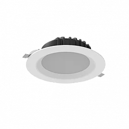 Светильник светодиодный "ВАРТОН" Downlight круглый встраиваемый 190*70 мм 25W 3000K IP54/20 RAL9010 белый матовый аварийный автономный постоянного действия