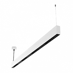 Светодиодный светильник"ВАРТОН" Stellar-Line Comfort Up n Down подвесной 1200х35х75 мм 56 ВТ 3000К RAL9010 белый матовый с линзами 50 градусов двойная засветка